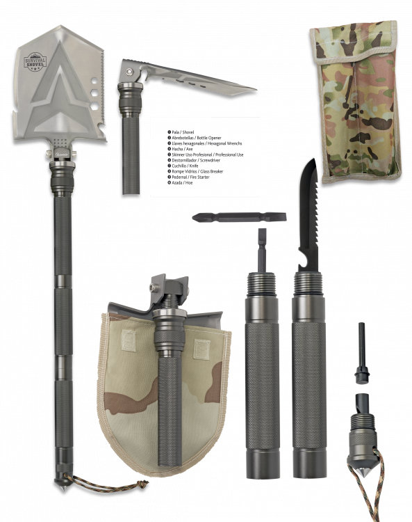 Φτυάρι Πτυσσόμενο Albainox Professional Survival 82 cm 33084 | www.lightgear.gr