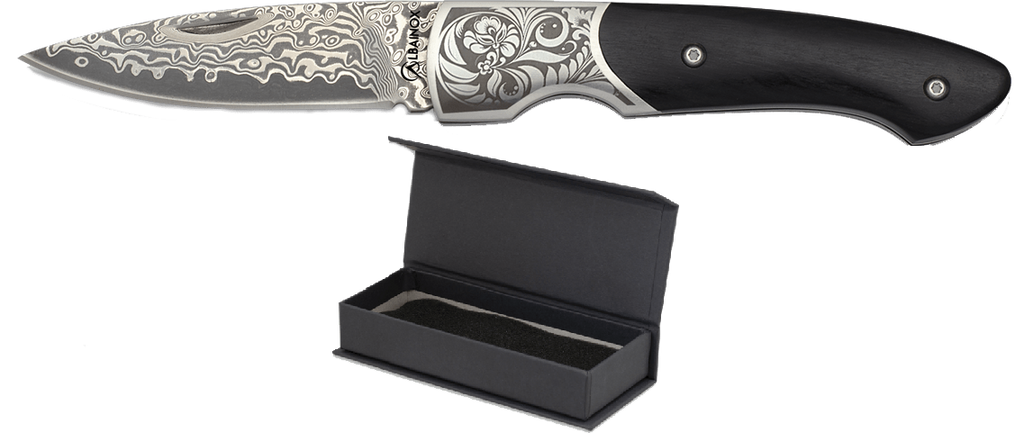 Σουγιάς Albainox Damaskus Pocket Knife Blade 7,20 cm 18424 | www.lightgear.gr