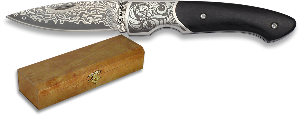 Σουγιάς Albainox Damaskus Pocket Knife Blade 7,20 cm 18424 | www.lightgear.gr