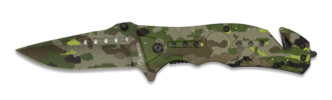 Σουγιάς Albainox Rubbered Fiber/green Camo 18401-A | www.lightgear.gr