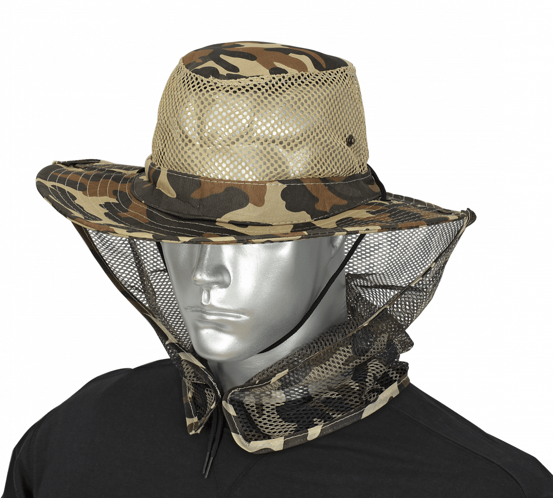 Καπέλο Boonie Brown Camo Mosquito Net Albainox | www.lightgear.gr