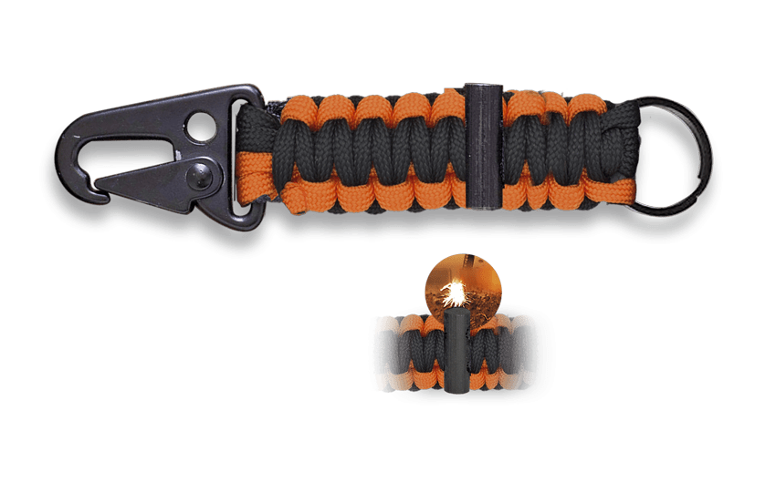 Μπρελόκ Paracord Albainox Barbaric Με Πυρόλυθο Orange-black | www.lightgear.gr