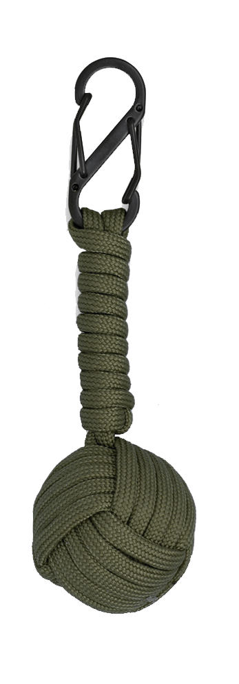 Μπρελόκ Albainox Double Carabiner With Paracord Ball Green | www.lightgear.gr