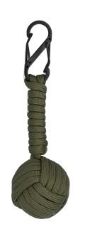 Μπρελόκ Albainox Double Carabiner With Paracord Ball Green | www.lightgear.gr