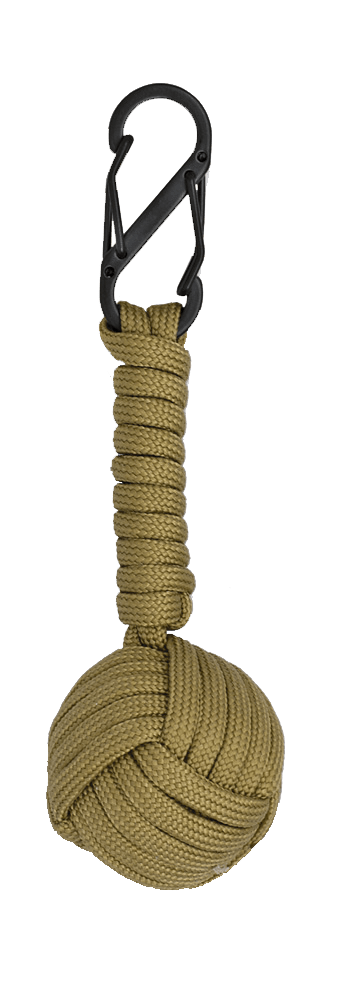 Μπρελόκ Albainox Double Carabiner With Paracord Ball Coyote | www.lightgear.gr