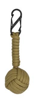 Μπρελόκ Albainox Double Carabiner With Paracord Ball Coyote | www.lightgear.gr