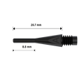 Μύτες Dart Bull's AXX Soft Tips Short 6mm (2BA) 100τεμ | www.lightgear.gr