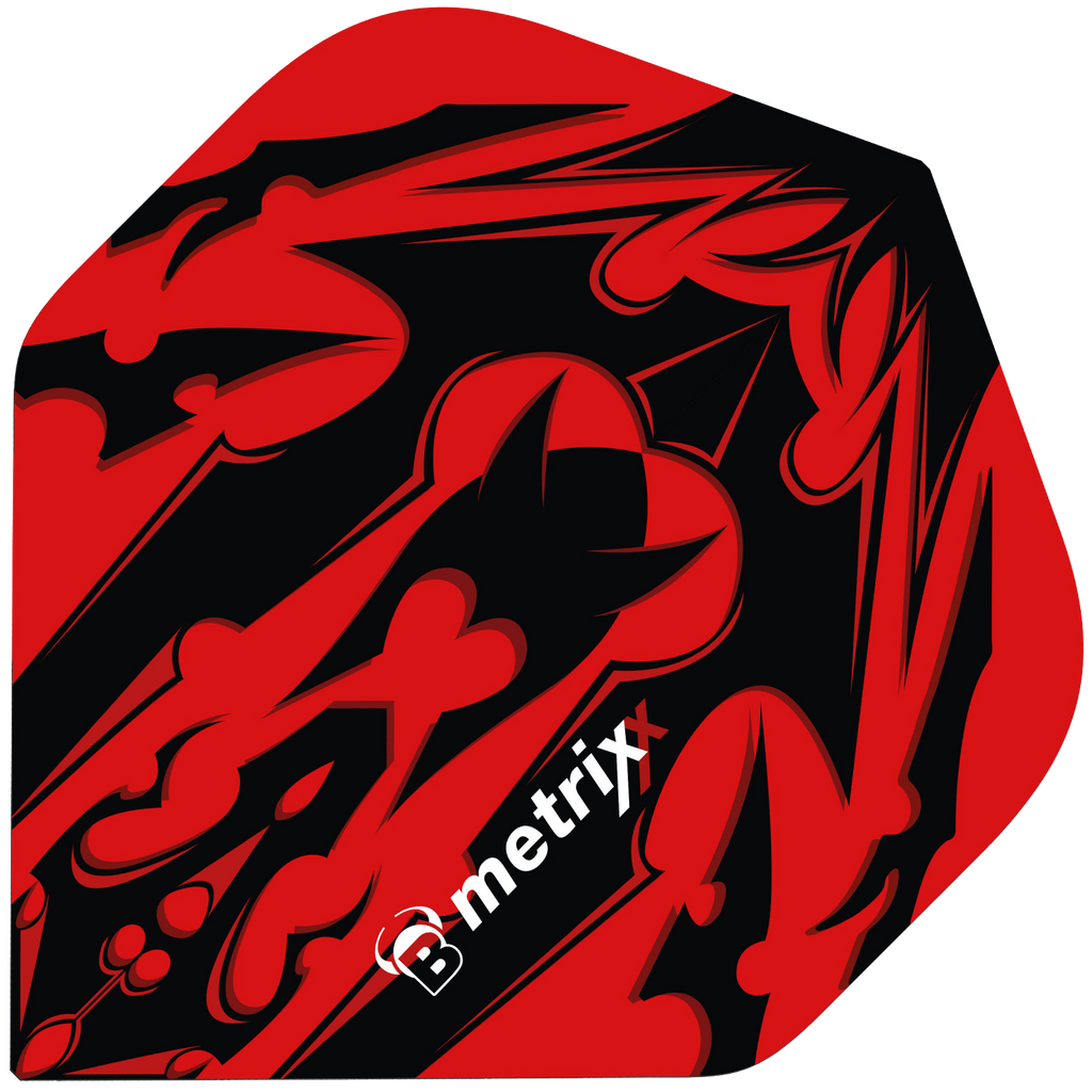 Φτερά Bull's Metrixx Flights Magma | A-standard Κόκκινο 3τεμ | www.lightgear.gr
