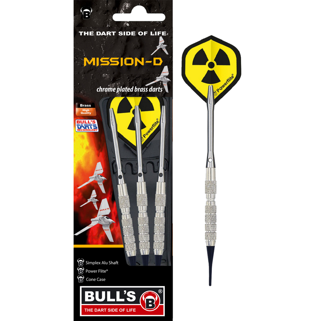 Βελάκια Dart Bull's Soft Darts Mission-d 12g 3τεμ | www.lightgear.gr
