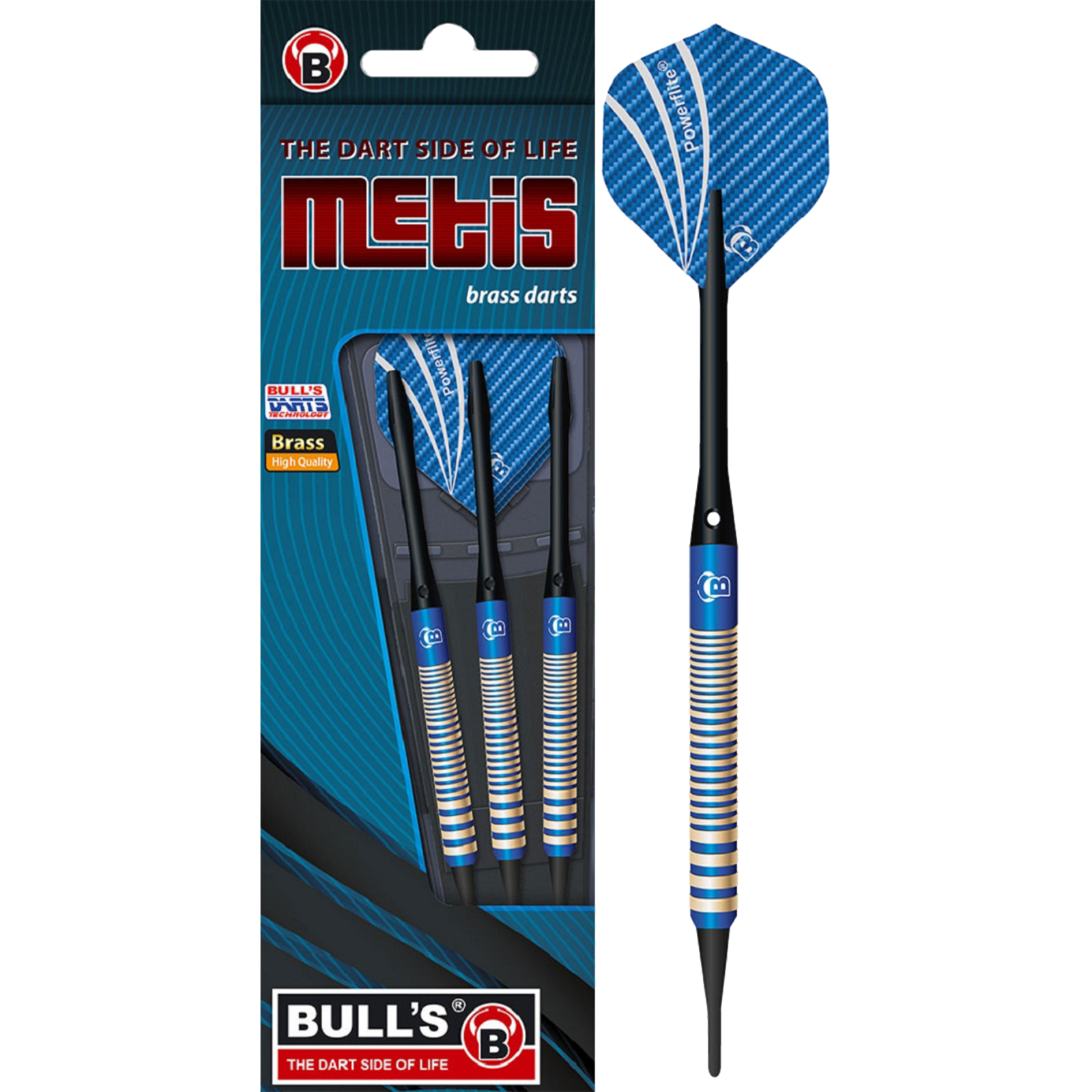 Βελάκια Dart Bull's Metis Soft Dart Blau 16g 3τεμ | www.lightgear.gr
