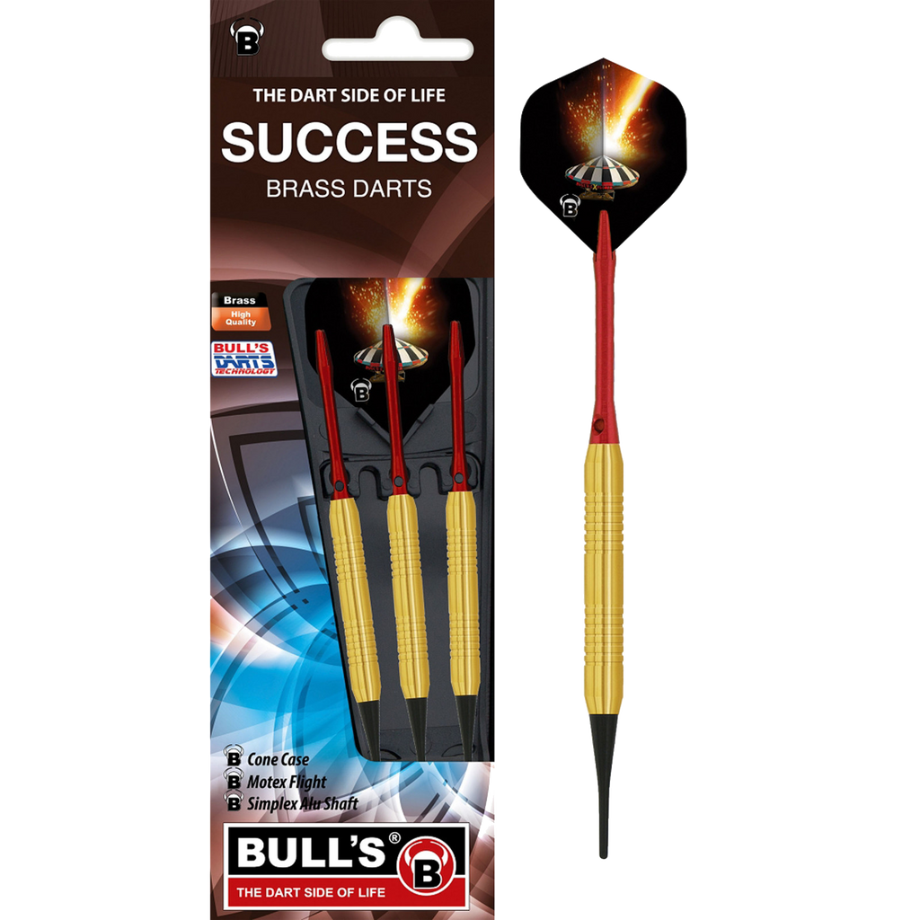 Βελάκια Dart Bull's Soft Dart Success Red 16g 3τεμ | www.lightgear.gr