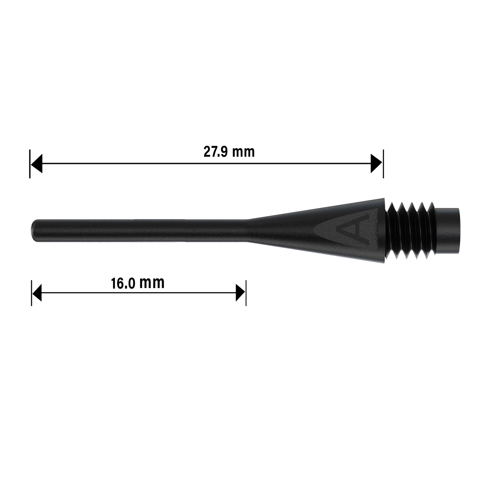 Μύτες Dart Bull's Axx Tips Lg. Black 6mm 100 Τεμ. | www.lightgear.gr