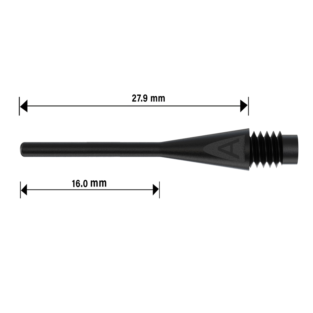 Μύτες Dart Bull's Axx Tips Lg. Black 6mm 100 Τεμ. | www.lightgear.gr