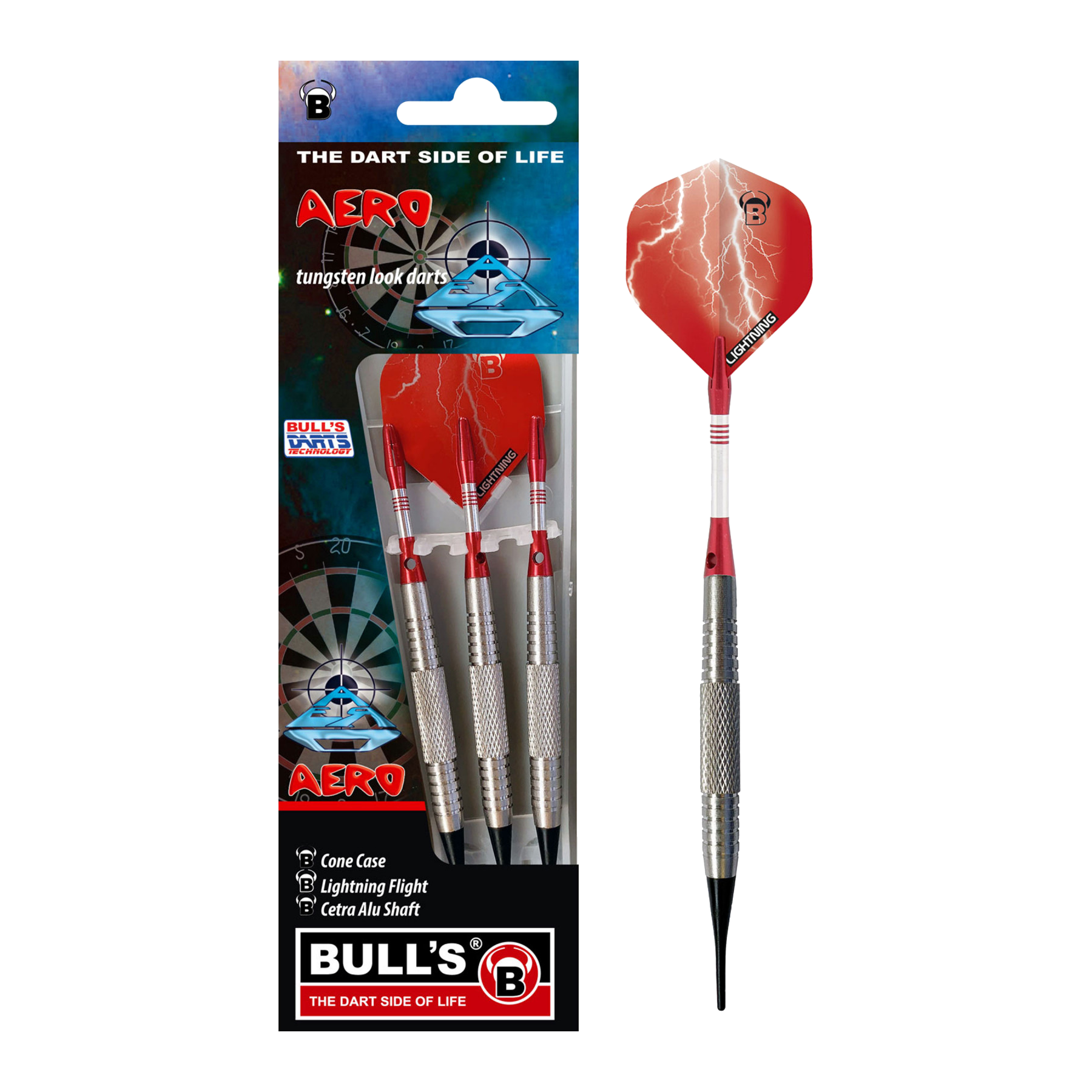 Βελάκια Dart Bull's Soft Darts Aero 16g 3τεμ | www.lightgear.gr
