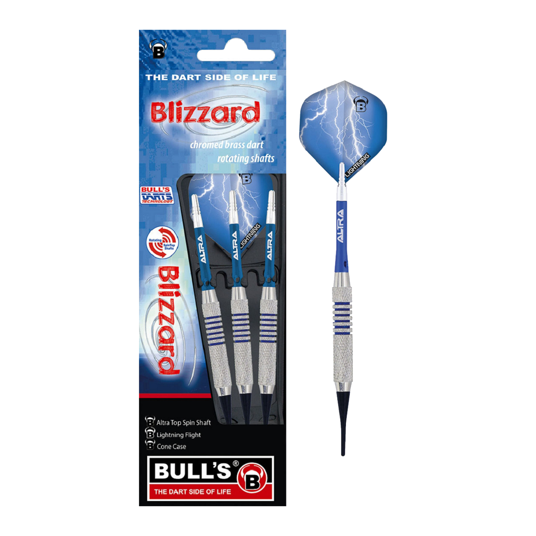 Βελάκια Dart Bull's Soft Darts Blizzard 16g 3τεμ | www.lightgear.gr