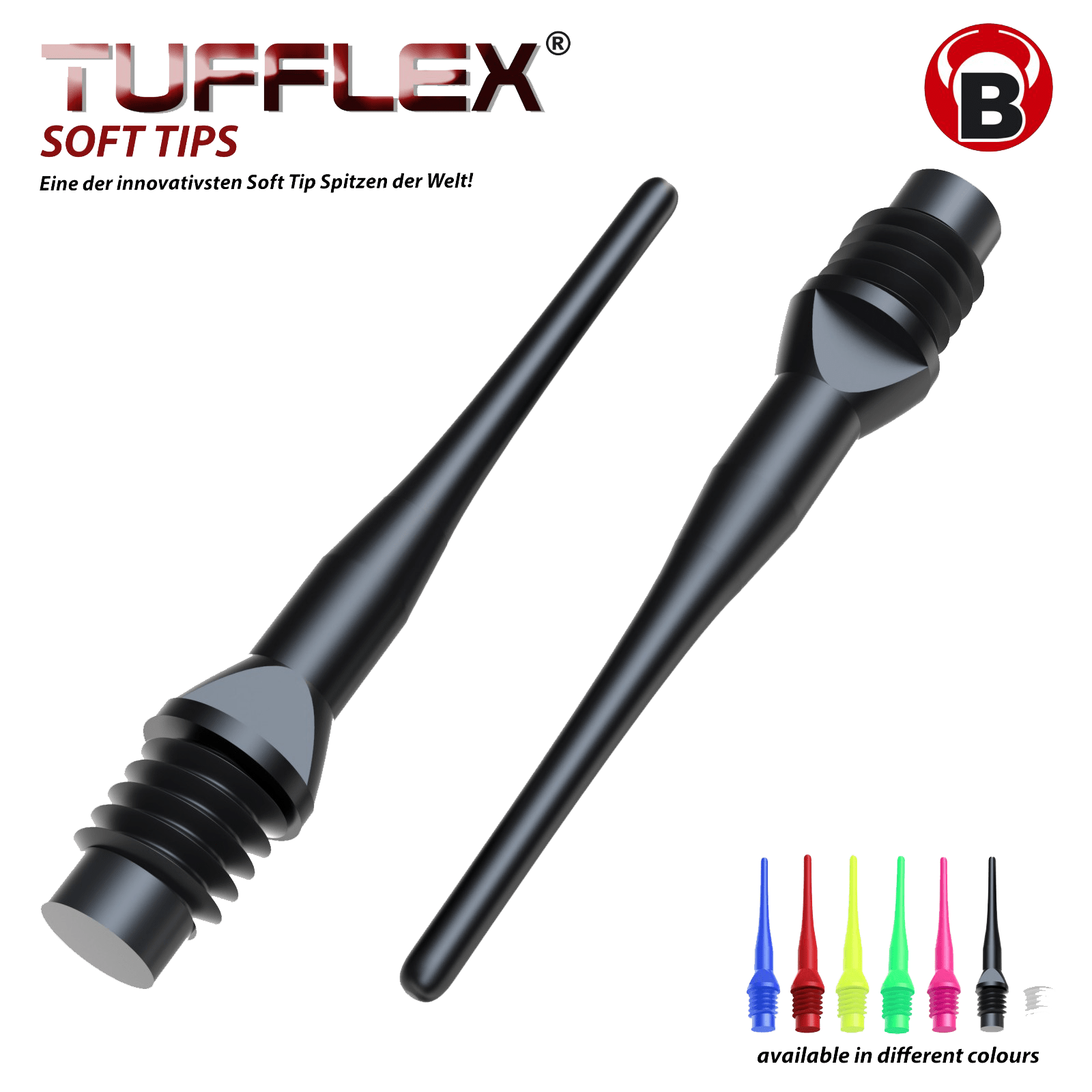 Μύτες Dart Bull's Tufflex Soft Tips 6mm(2ba) 100 Pack | www.lightgear.gr