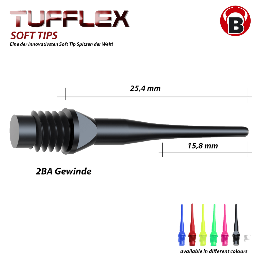 Μύτες Dart Bull's Tufflex Soft Tips 6mm(2ba) 100 Pack | www.lightgear.gr