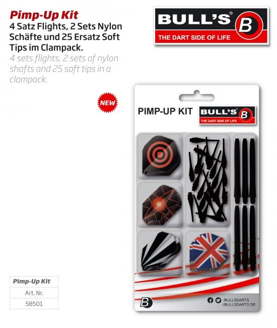 Σετ Φτερά Πλαστικοί Κορμοί Και Μύτρες Bull's Pimp-up Kit | www.lightgear.gr