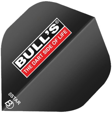 Φτερά Bull's Dart 5-star Flights A-std Bull's Black 3τεμ | www.lightgear.gr