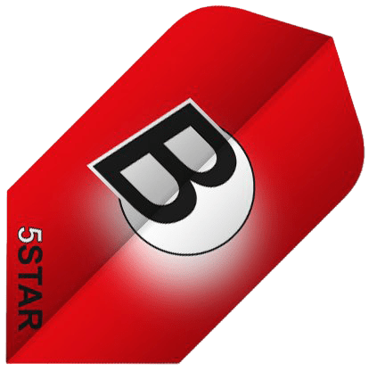 Φτερά Bull's Dart 5-star Flights Slim Red 3τεμ | www.lightgear.gr