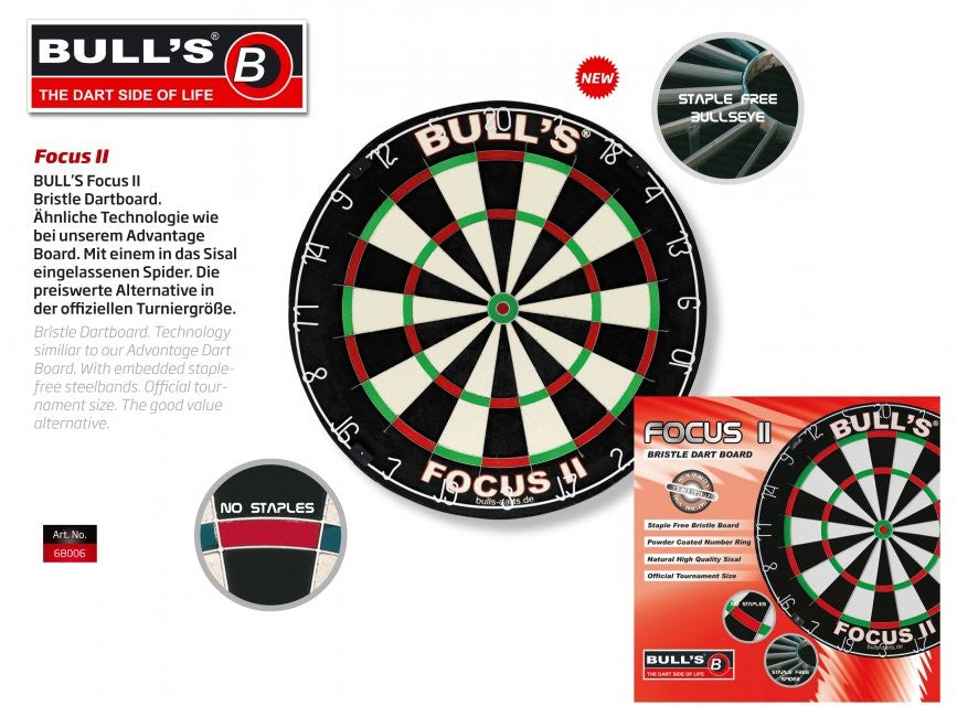 Στόχος Dart Bull's Focus Ii Bristle Board | www.lightgear.gr