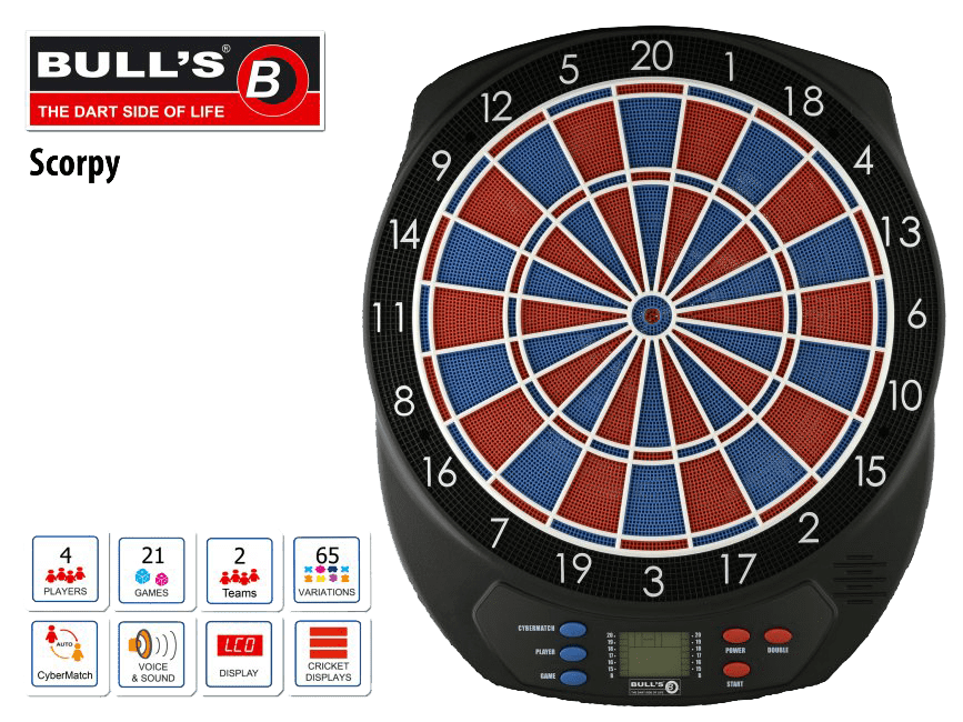 Στόχος Dart Bull's Scorpy Elektronic Dartboard | www.lightgear.gr