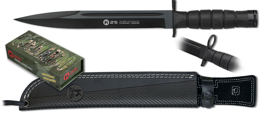 Μαχαίρι K25 Black Commando Knife 26cm 32689 | www.lightgear.gr