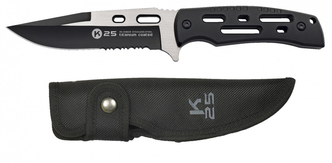 Μαχαίρι K25 Black Knife/ Mixed Blade With Saw 32608 | www.lightgear.gr
