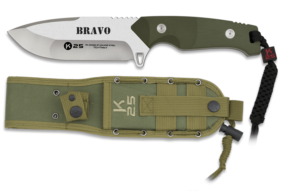 Μαχαίρι K25 Tactical Knife Bravo Green 12.5 cm | www.lightgear.gr
