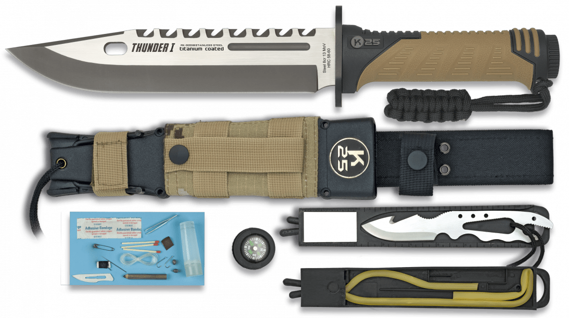 Μαχαίρι K25 Tactical Knife Thunder I - Serie Energy Tan | www.lightgear.gr