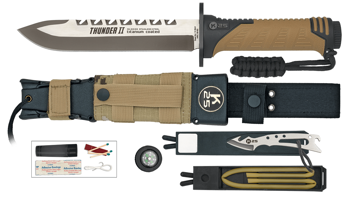 Μαχαίρι K25 Tactical Knife Thunder II Coyote Energy 32133 | www.lightgear.gr