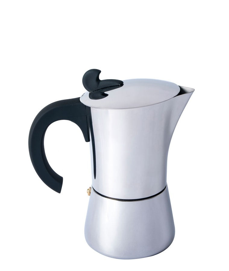 Ανοξείδωτη Καφετιέρα Espresso Basic Nature 4 Φλυτζάνια | www.lightgear.gr