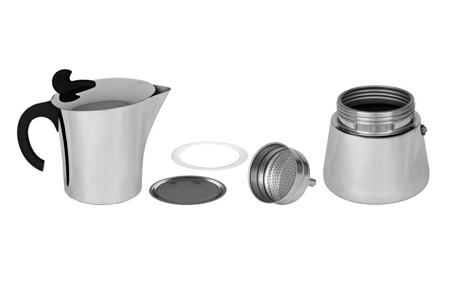 Ανοξείδωτη Καφετιέρα Espresso Basic Nature 4 Φλυτζάνια | www.lightgear.gr