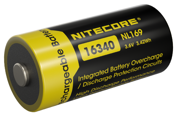 Μπαταρία Nitecore 16340 / 950mAh / NL169 | www.lightgear.gr