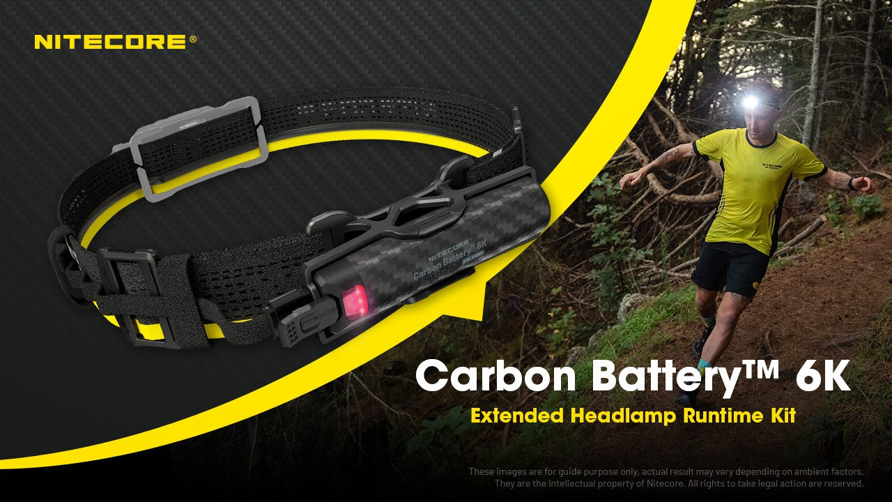 Nitecore Carbon Battery 6K Headlamp Runtime Kit | www.lightgear.gr