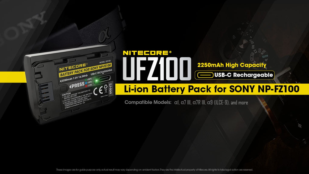 Μπαταρία Nitecore For SONY UFZ-100 7,2V 2250mAh 16,2Wh | www.lightgear.gr