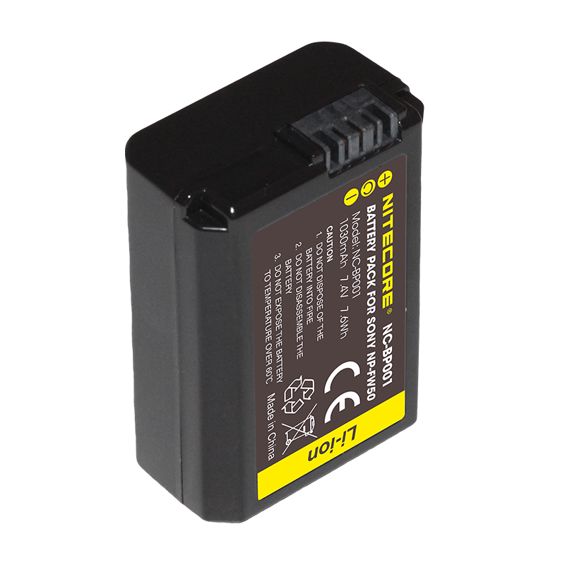 Μπαταρία Nitecore Για SONY NP-FW50 7,4V 1030mAh 7,6Wh | www.lightgear.gr