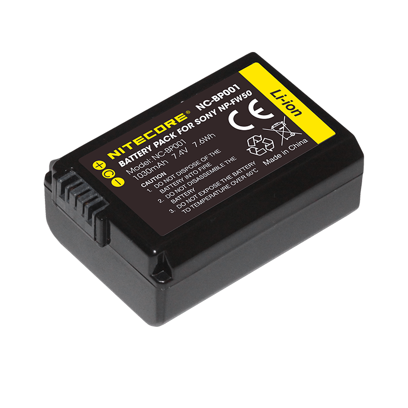 Μπαταρία Nitecore Για SONY NP-FW50 7,4V 1030mAh 7,6Wh | www.lightgear.gr