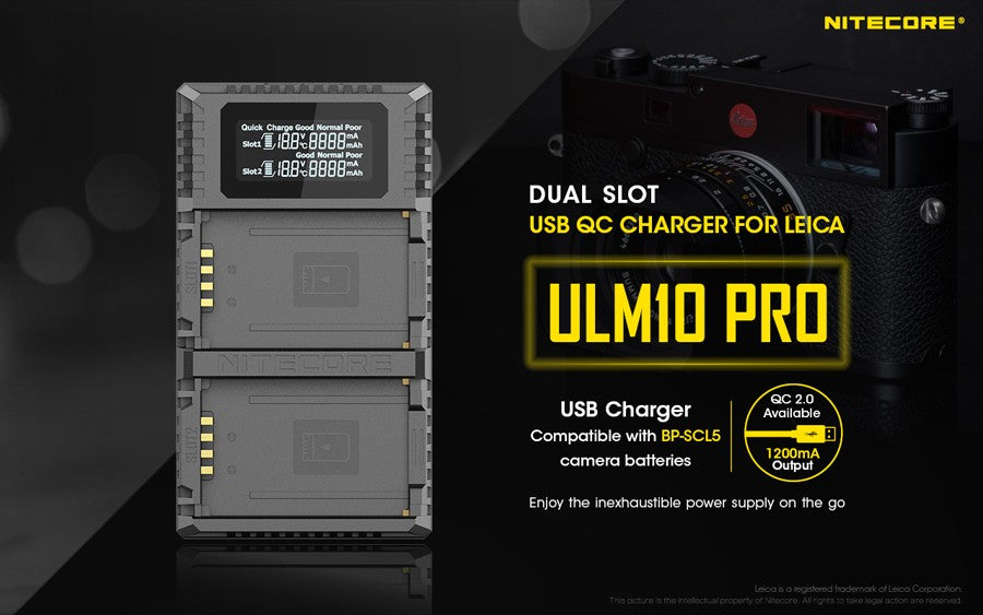 Φορτιστής Nitecore ULM10 Pro Για Leica | www.lightgear.gr