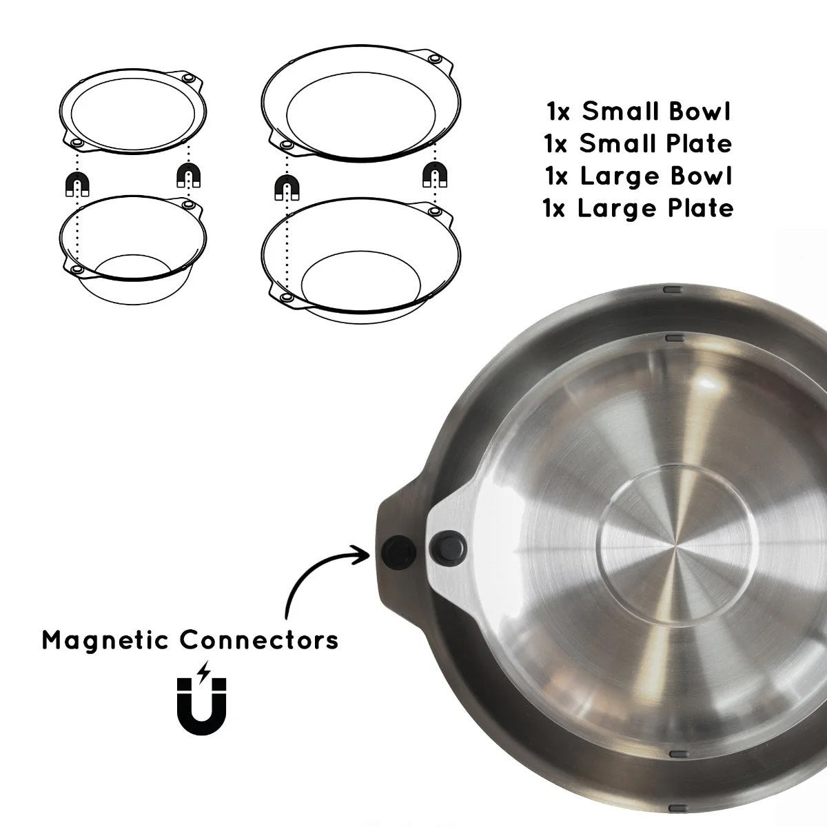 Μαγνητικό Μπολ-Πιάτο Full-Windsor Magware Bowls-plates (μονό σετ) | www.lightgear.gr