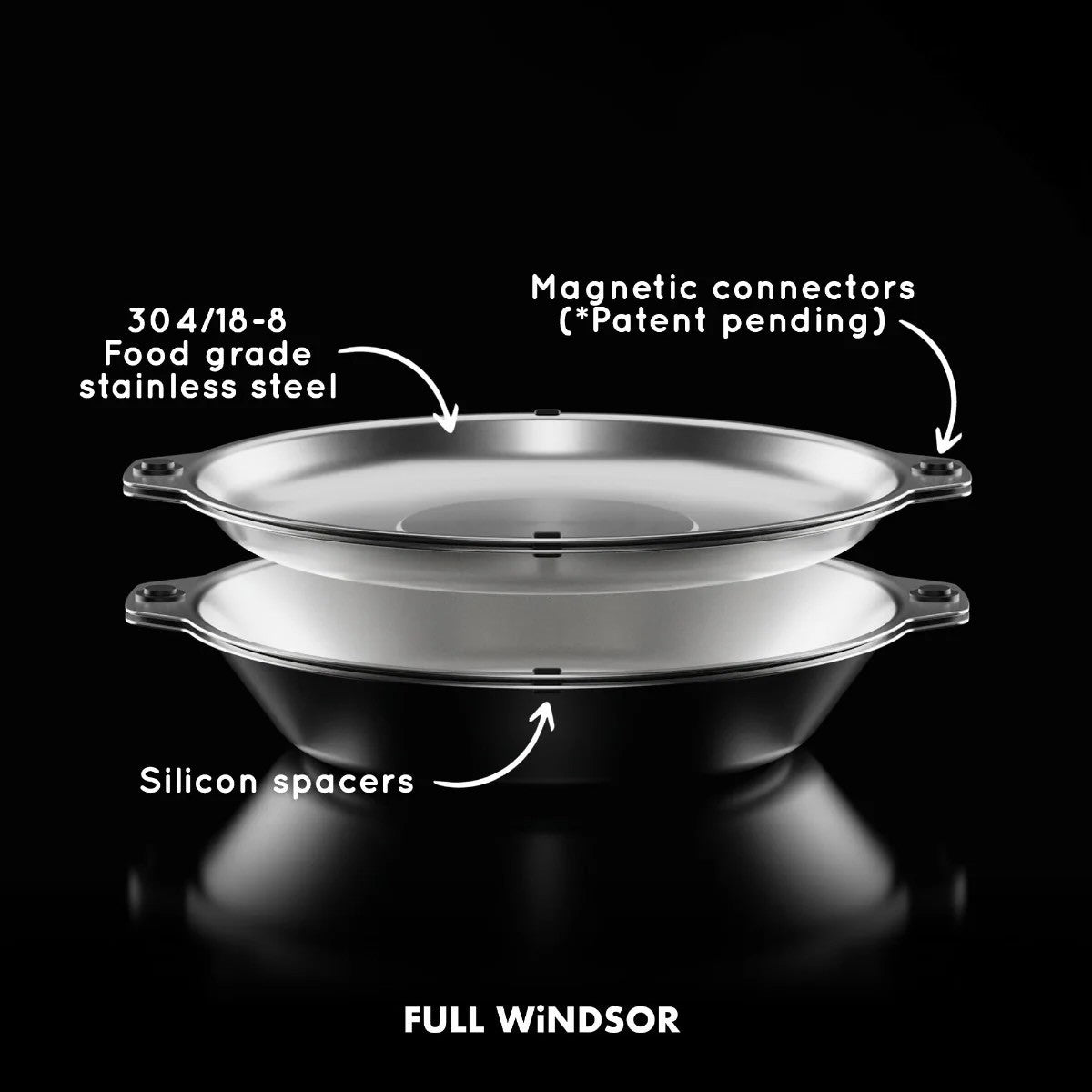 Μαγνητικό Μπολ-Πιάτο Full-Windsor Magware Bowls-plates (διπλό σετ) | www.lightgear.gr
