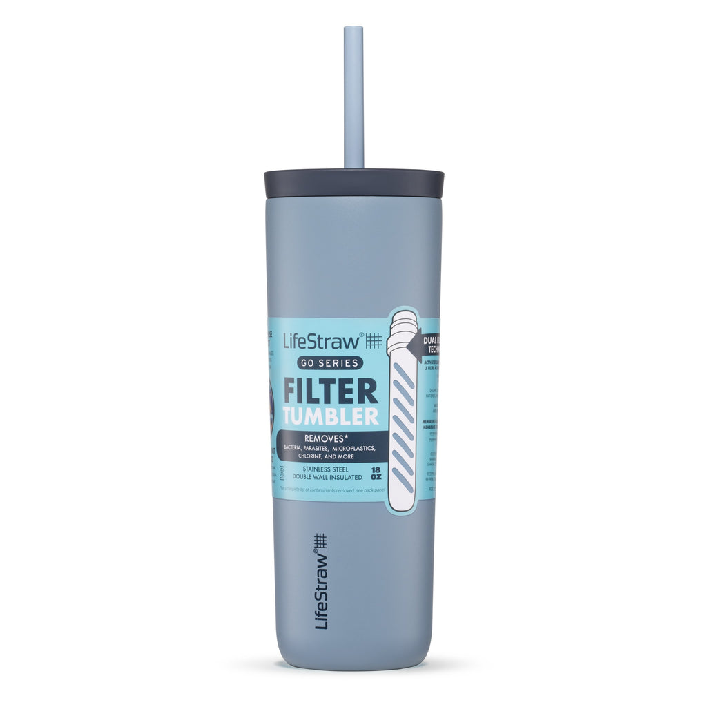Ανοξείδωτο Παγούρι Με Φίλτρο Νερού Lifestraw Go Steel Tumbler 500ml (icelandic Blue) | www.lightgear.gr