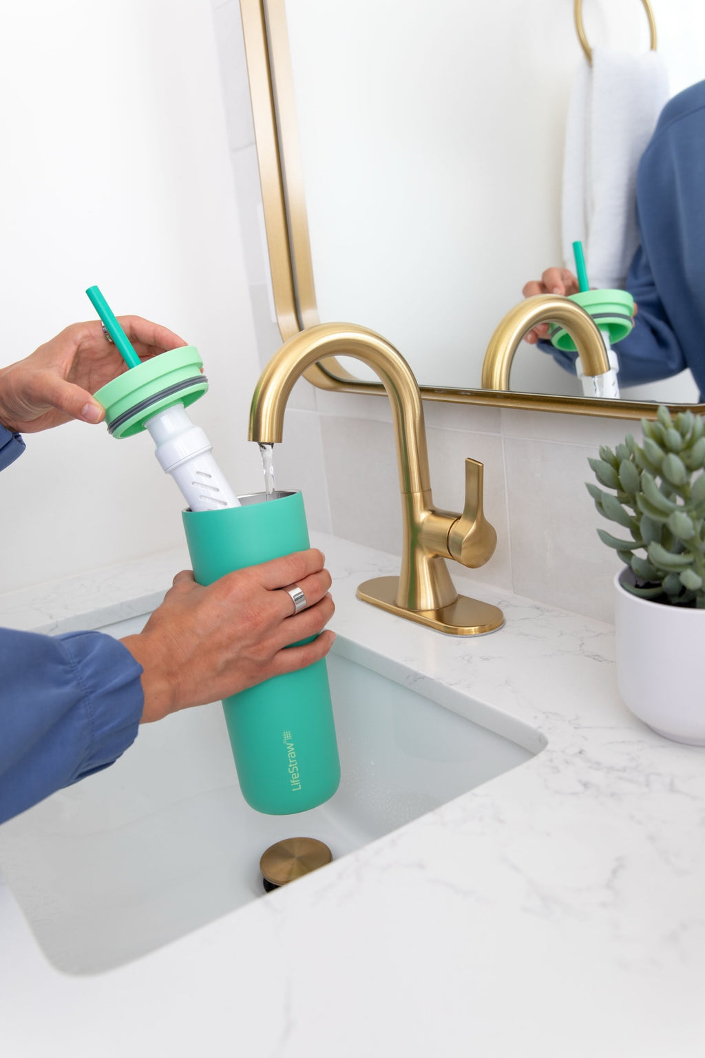 Ανοξείδωτο Παγούρι Με Φίλτρο Νερού Lifestraw Go Steel Tumbler 500ml (thistle Purple) | www.lightgear.gr