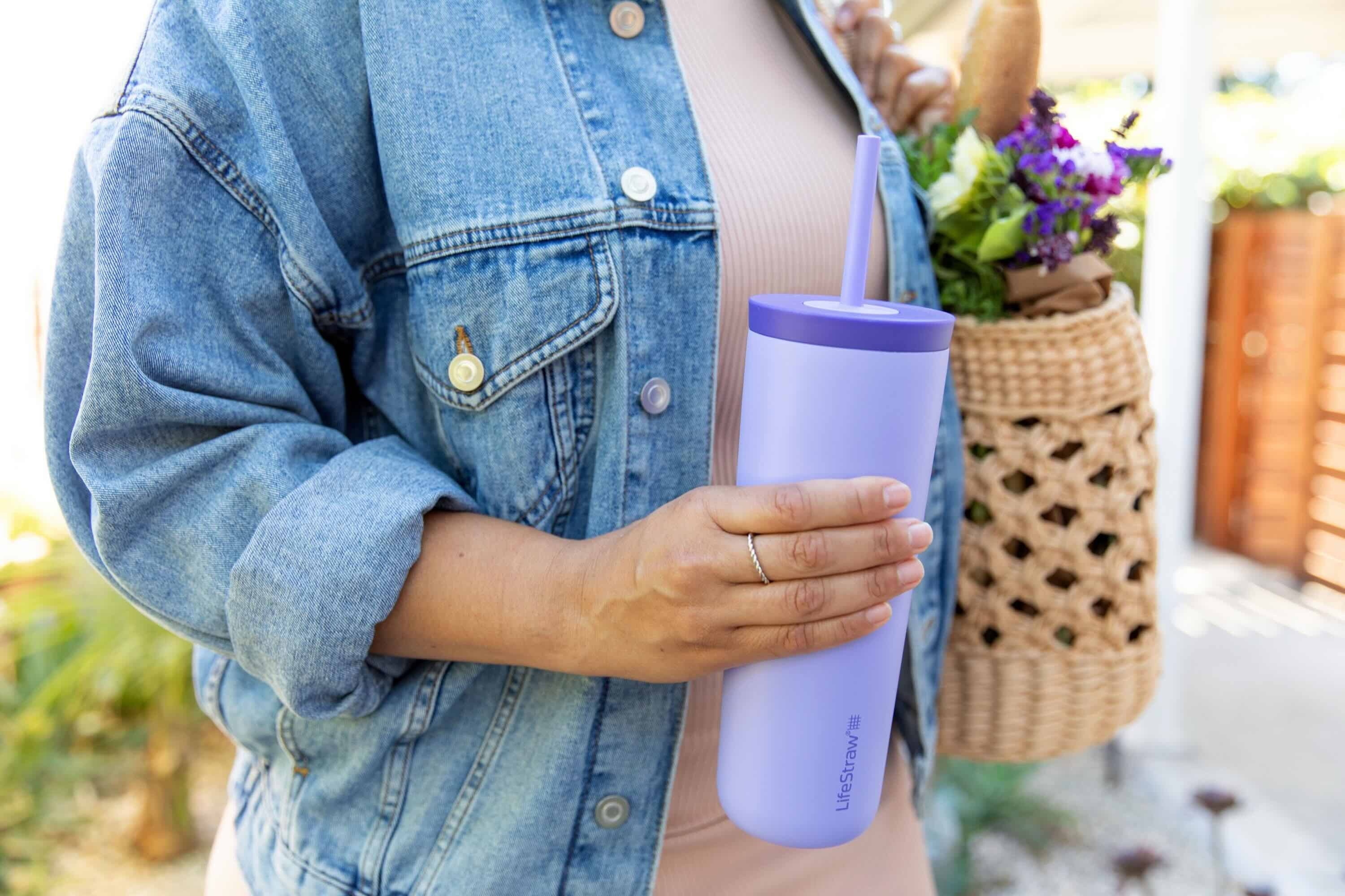 Ανοξείδωτο Παγούρι Με Φίλτρο Νερού Lifestraw Go Steel Tumbler 500ml (thistle Purple) | www.lightgear.gr