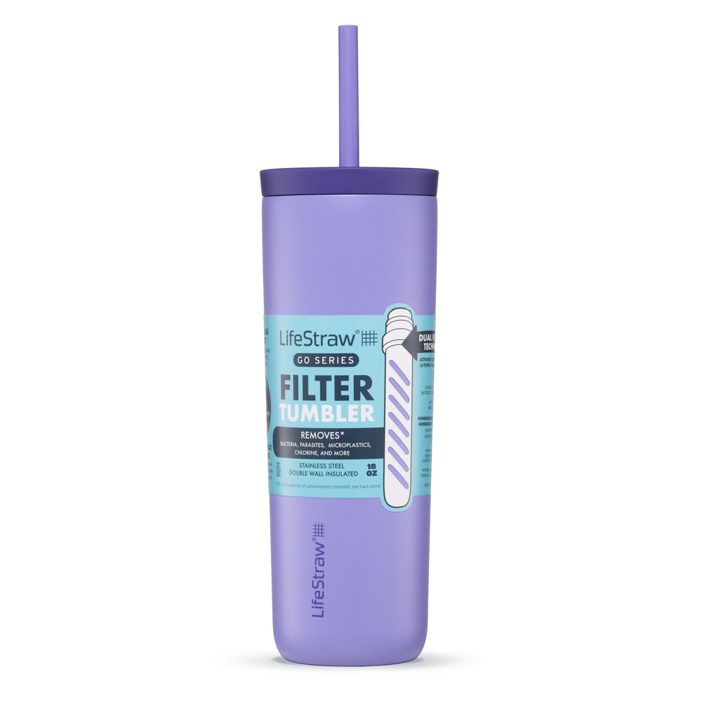 Ανοξείδωτο Παγούρι Με Φίλτρο Νερού Lifestraw Go Steel Tumbler 500ml (thistle Purple) | www.lightgear.gr