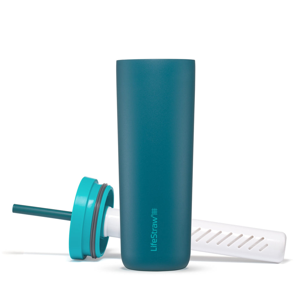 Ανοξείδωτο Παγούρι Με Φίλτρο Νερού Lifestraw Go Steel Tumbler 500ml (laguna Teal) | www.lightgear.gr