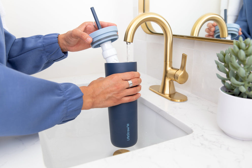 Ανοξείδωτο Παγούρι Με Φίλτρο Νερού Lifestraw Go Steel Tumbler 500ml (cactus Green) | www.lightgear.gr