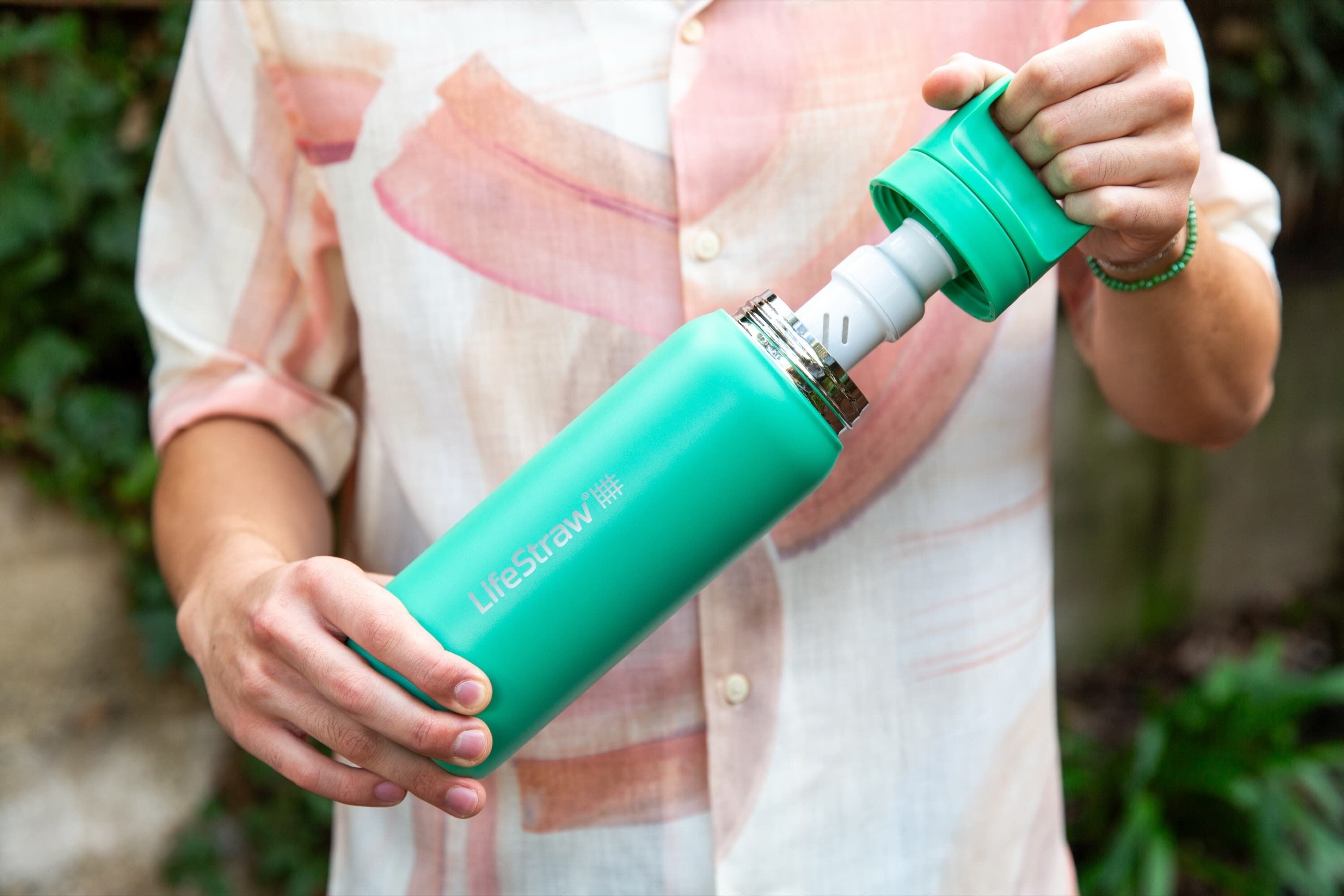 Ανοξείδωτο Παγούρι Με Φίλτρο Νερού Lifestraw Go Steel 700ml (cactus Green) | www.lightgear.gr