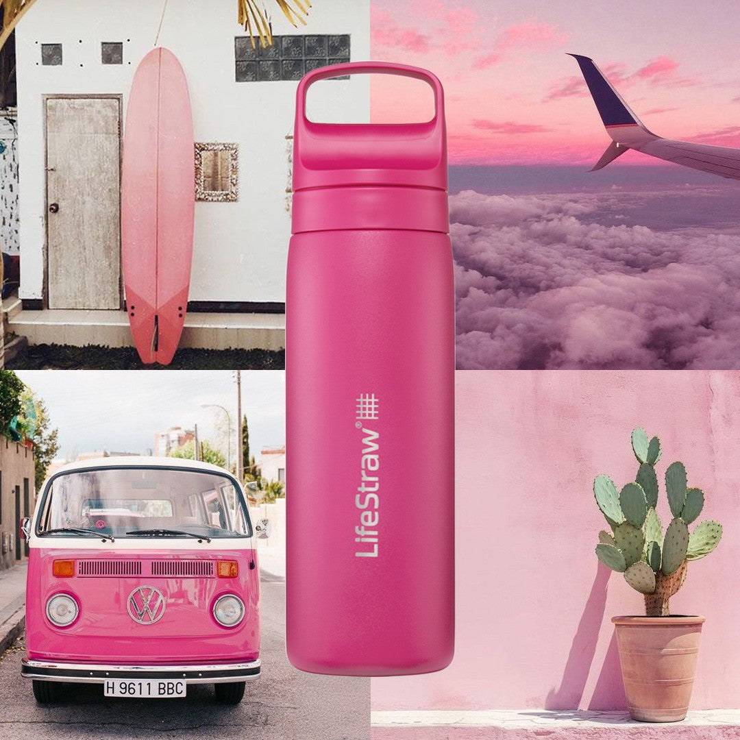 Ανοξείδωτο Παγούρι Με Φίλτρο Νερού Lifestraw Go Steel 700ml (orchid Pink) | www.lightgear.gr