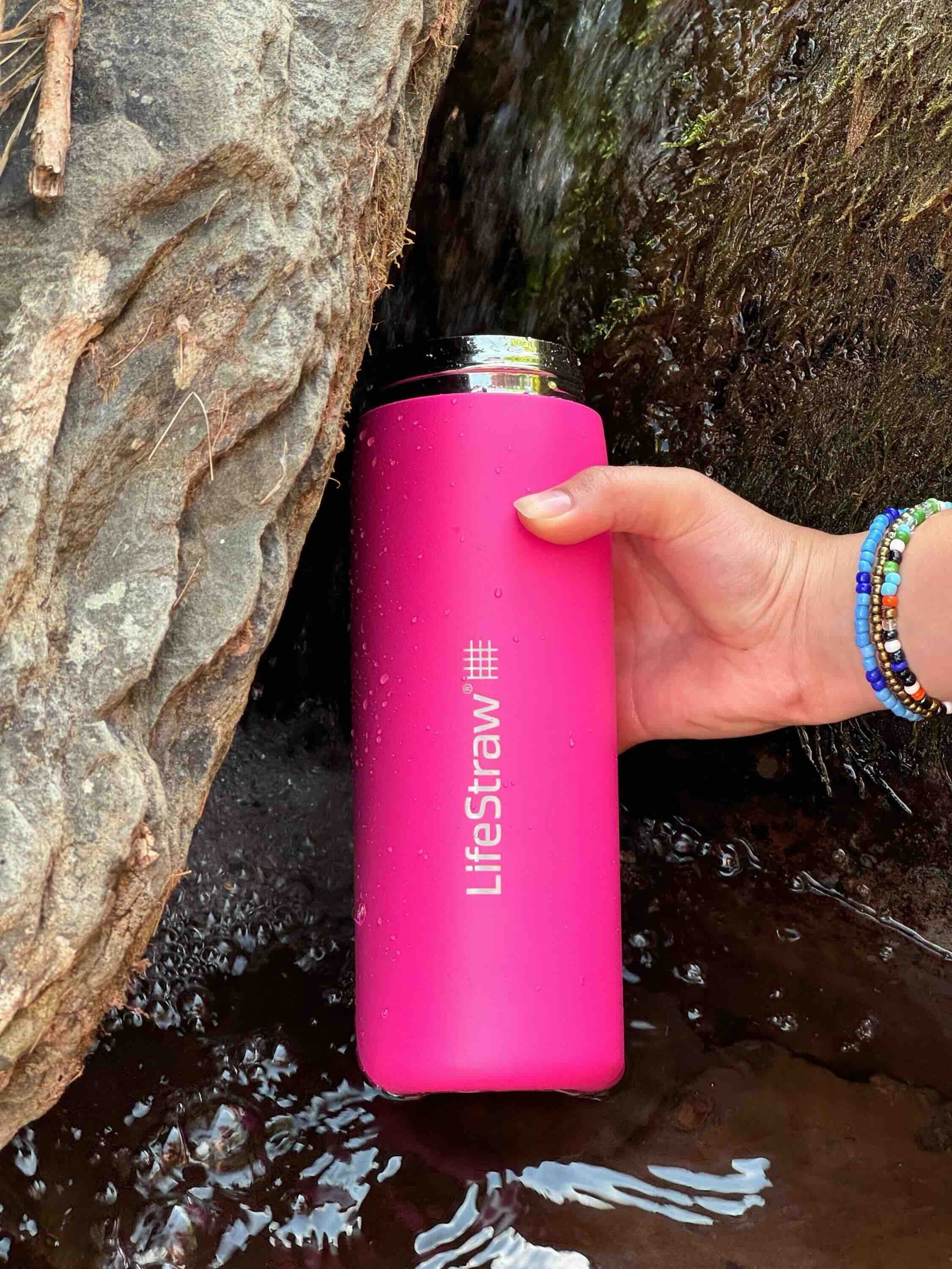 Ανοξείδωτο Παγούρι Με Φίλτρο Νερού Lifestraw Go Steel 700ml (orchid Pink) | www.lightgear.gr